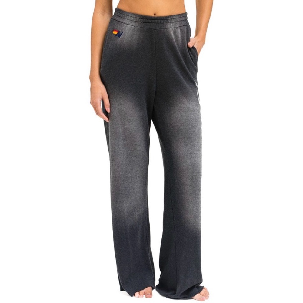 NWOT Aviator Nation Charcoal Sweatpants faded smoke